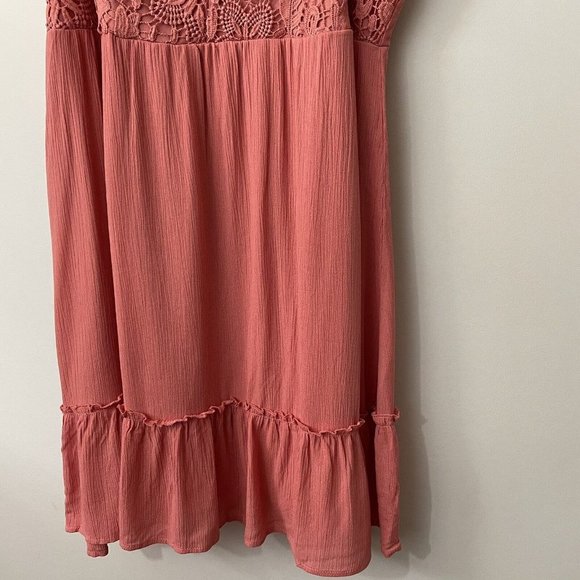 🌸BNWT!🌸 Maurices Boho Midi Dress XL Pink Crochet - Picture 4 of 13